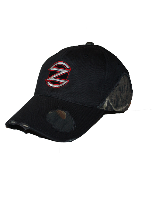 MEN'S BLACK AND Mossy Oak CAMO HAT WITH EMBROIDERED “Z” LOGO