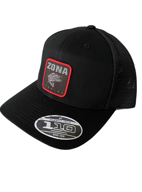 MENS BLACK FLEX FIT/Adjustable ZONA Fishing Hat – Mark Zona