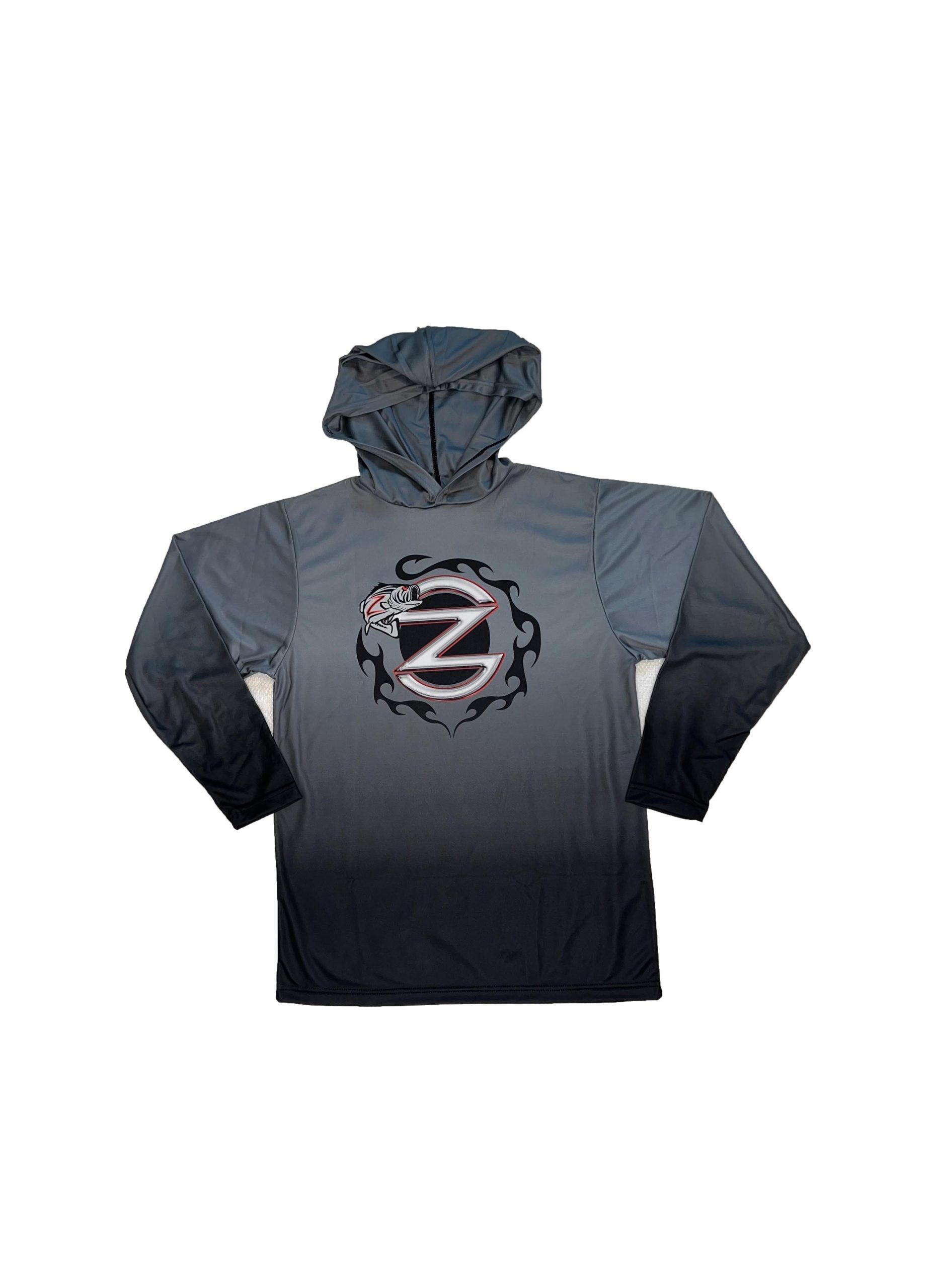 MEN'S LONG SLEEVE HOODED FISHING SHIRT WITH COLOR LOGO – Mark Zona – Zona's  Awesome Fishing Show