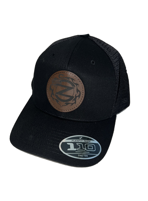 MEN'S FLEX FIT/Adjustable Hat with ZONA - Leather Dark Brown Patch (More  color options available)